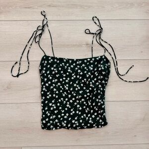 Reformation Green Floral Camisole - Size 2